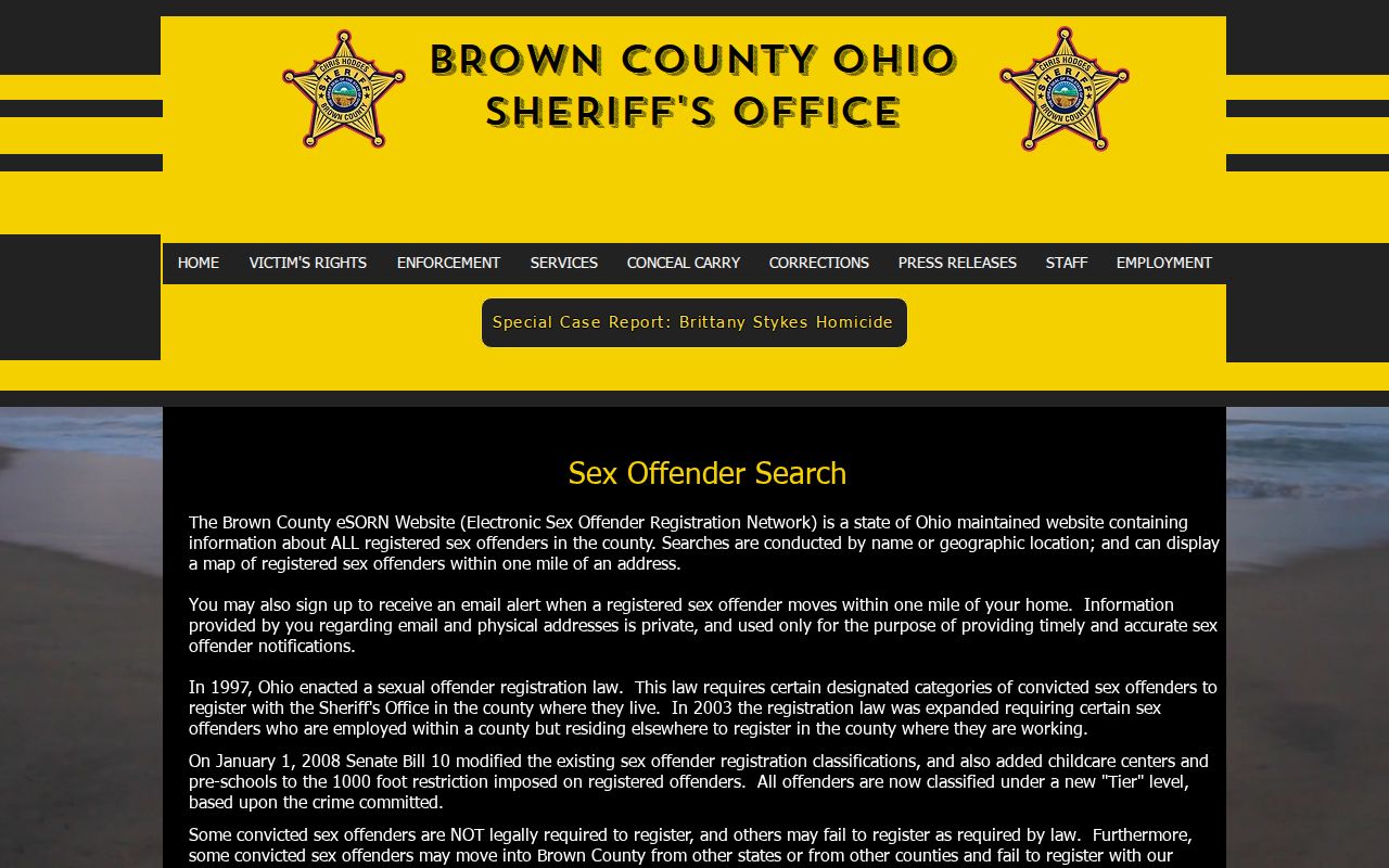 Brown County registry gateway separate from VINELink release checks
